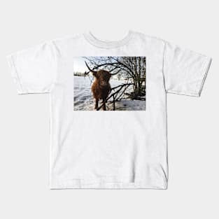 Scottish Highland Cattle Cow 2227 Kids T-Shirt